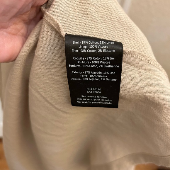 ATSU SIZE 8 BEIGE RUCHED TORSO STRAPPY LINEN MIDI DRESS. Worn once. - Picture 12 of 12